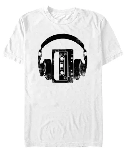 Design By Humans Men's Music For Life Short Sleeve T-shirt In White