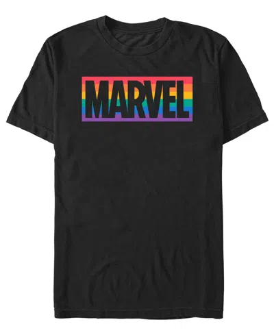 Design By Humans Men's Pride Color Logo Short-sleeve T-shirt In Black