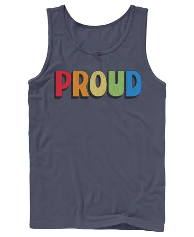 Design By Humans Men's Proud Sleeveless Tank Top In Blue
