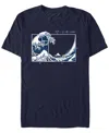 Design By Humans Men's The Great Fibonacci Wave Short Sleeve T-shirt In Navy