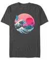 Design By Humans Men's The Great Retro Wave Short Sleeve T-shirt In Charcoal