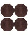Design Guild Brick Brown Round Rattan Charger In Brown