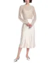 Design History 2pc Val Wool-blend Sweater Slip Dress In Neutral