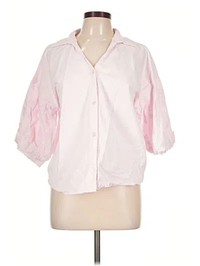 Pre-owned Design History 3/4 Sleeve Button Down Shirt In Pink