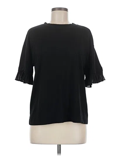 Pre-owned Design History 3/4 Sleeve Top Black Crew Neck Tops