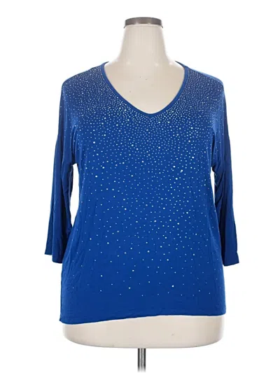 Pre-owned Design History 3/4 Sleeve T-shirt In Blue