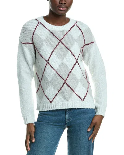 Design History Argyle Sweater In White