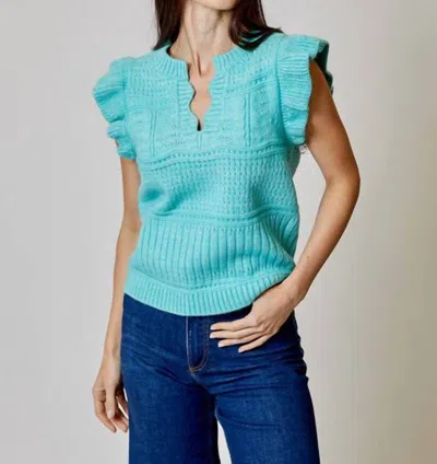 Design History Bay Mist Sweater In Teal