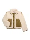 Design History Boy's Faux Fur Jacket In Beige
