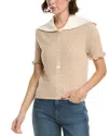 Design History Cashmere-blend Polo Sweater In Brown