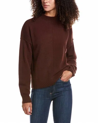 Design History Cashmere Mock Neck Sweater In Almondine In Multi