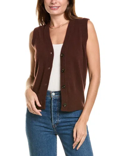 Design History Cashmere Vest In Brown