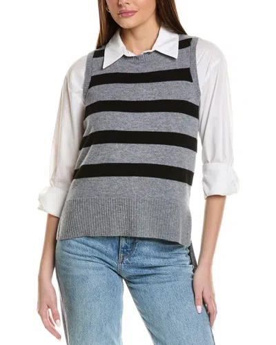 Design History Cashmere Vest In Grey