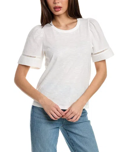 Design History Combo Sleeve T-shirt In White