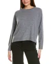 Design History Exposed Seam Turtleneck Cashmere Sweater In Grey