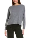 Design History Exposed Seam Turtleneck Cashmere Sweater In Grey