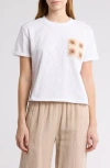 Design History Crochet Pocket Cotton T-shirt In Dune Combo