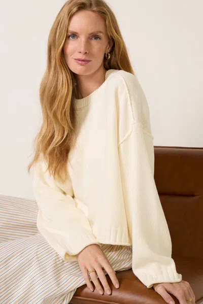 Design History Dakota Rolled Sleeve Crewneck Sweater In Metallic