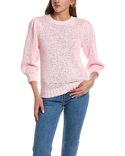 Design History Elbow Puff Sleeve Pullover In Pink