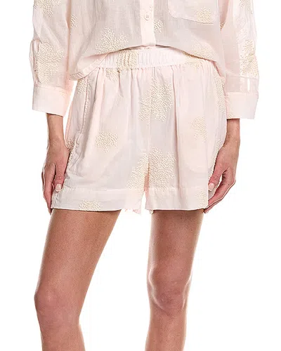 Design History Embroidered Short In Neutral