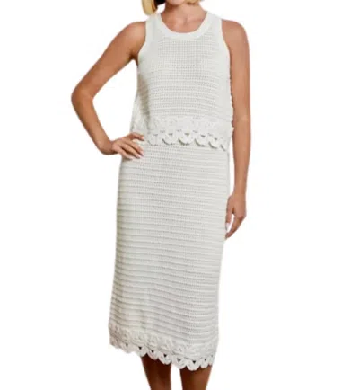 Design History Evelyn Sweater Tank And Skirt Set In White