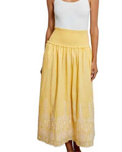 Design History Eyelet Skirt In Summer Solstice Cbo In Yellow