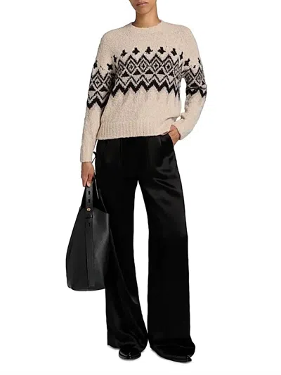 Design History Fair Isle-style Knit Sweater In Beige In Neutral