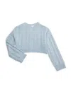 Design History Girl's Cable Knit Wool Blend Sweater