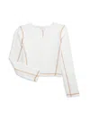 Design History Girl's Split V-neck Top