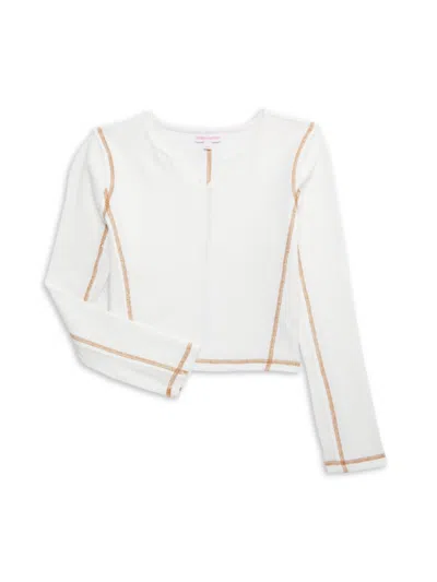Design History Babies'  Girl's Contrast-stitch Long-sleeve Top