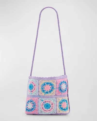 Design History Kids' Girl's Multicolor Crotchet Bag In Purple