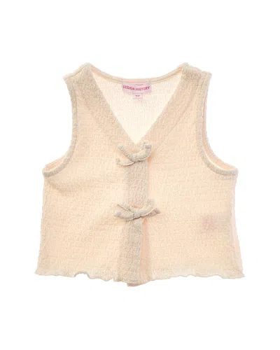 Design History Girls Vest In Neutral