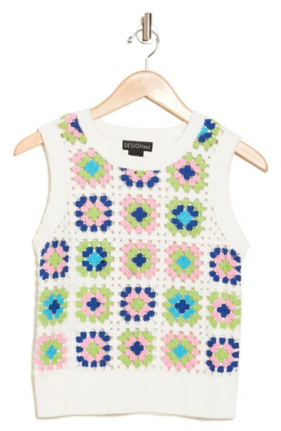 Design History Granny Square Crochet Tank In Green