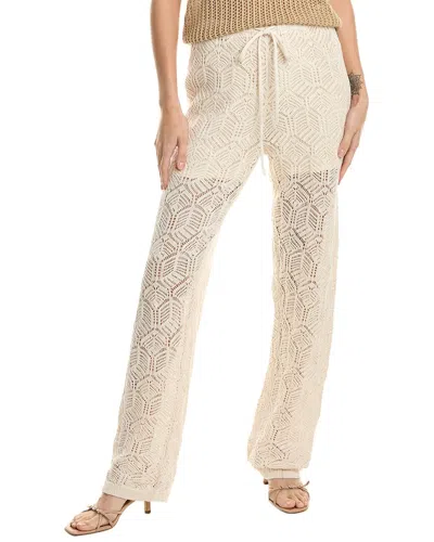 Design History Hallie Linen-blend Pant In Beige