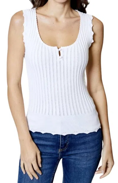 Design History Henly Knit Tank Top In White