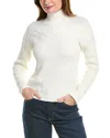 Design History Horizontal Cable Sweater In White