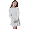 Design History Kids' Asymmetric Rib Sweater Dress In Brown