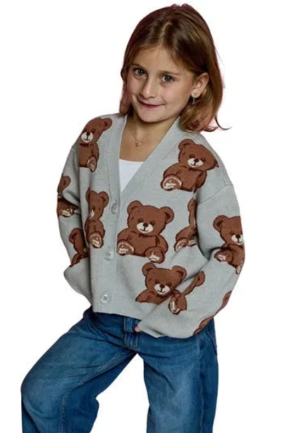 Design History Kids' Bear Cardigan In Green