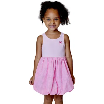 Design History Kids' Bubble Hem Tank Dress In Pink