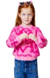 Design History Kids' Embroidered Heart Crewneck Sweater In Pink