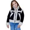 Design History Kids' Faux Shearling Jacket In Black