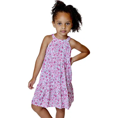 Design History Kids' Floral Print Dress In Purple