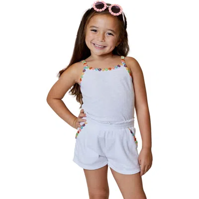 Design History Kids' Flower Trim Tank In White