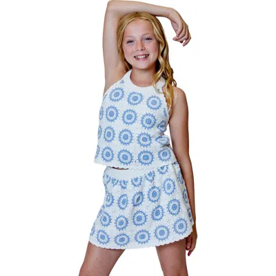 Design History Kids' Knit Tank Top & Skirt Set In White