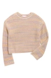 Design History Kids' Marbled Knit Sweater In Multi