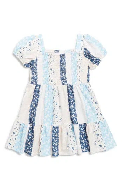 Design History Kids' Mix Media Print Dress In Blue