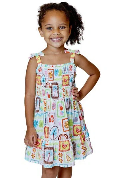 Design History Kids' Print Smocked Sundress In Multi