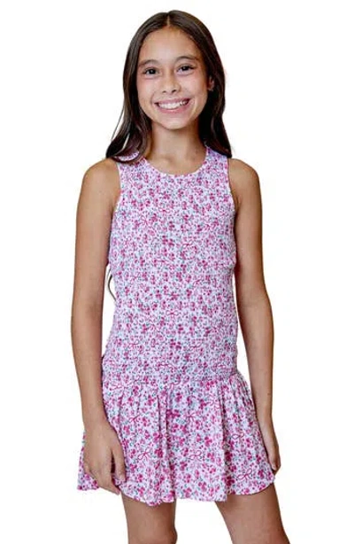 Design History Kids' Smocked Floral Dress In Pink