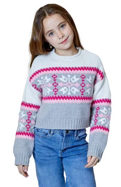 Design History Kids' Snowflake Sweater In Multi