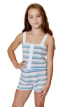 Design History Kids' Stripe Tank & Shorts Set In Canyon Blue